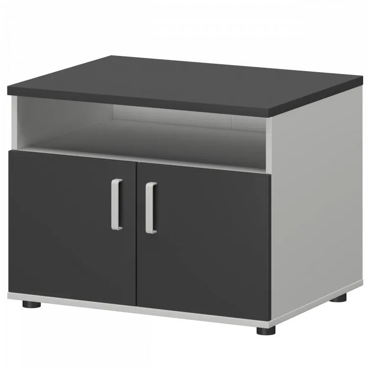 Тумба для оргтехники СМТ-2ДН Тип2 Белый/Графит 800x600x625 Смарт