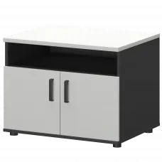 Тумба для оргтехники СМТ-2ДН Тип2 Графит/Белый 800x600x625 Смарт