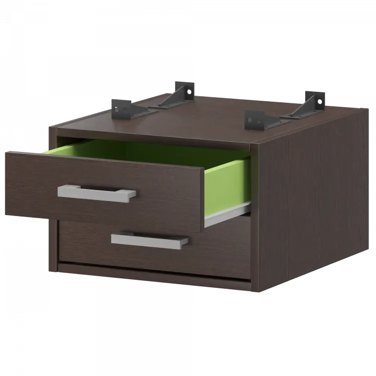 Тумба подвесная для столов на м/каркасе гл.600 мм АМТ2-02.60 Дуб венге 432x470x296 Арго-М