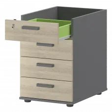 Корпус тумбы приставной с ЦЗ СМТ-4ПЦ Графит/Кронберг 434x600x725 Смарт
