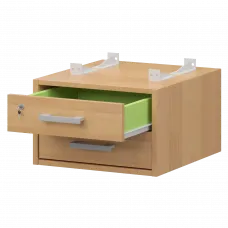 Тумба подвесная для столов на м/каркасе гл.600 мм АМТ2-02М.60 Ольха/Белый 432x470x296 Арго-М