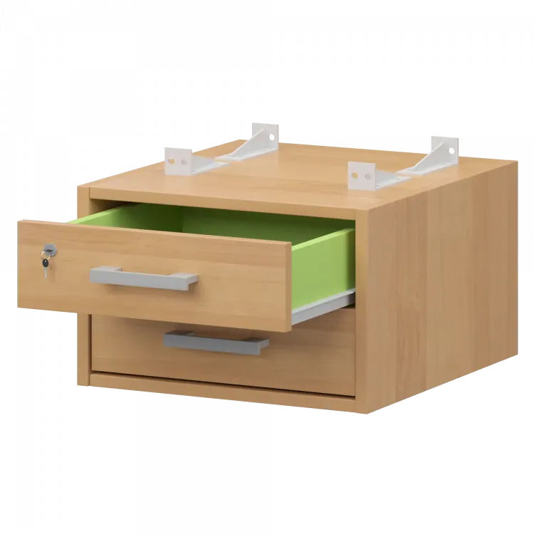 Тумба подвесная для столов на м/каркасе гл.600 мм АМТ2-02М.60 Ольха/Белый 432x470x296 Арго-М