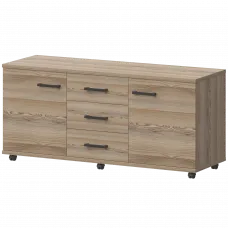 Греденция НТ-350.Ч Дуб сафари 1350x445x670 Аргентум