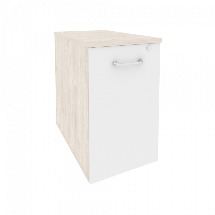 Onix Тумба низкая выдвижная приставная/опорная O.VTPO-1.7 Денвер Светлый/Белый Бриллиант 432*720*750