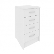 Riva Тумба приставная с фолдингом (4 ящика, с замком) А.ТП-4F-S Белый 412*450*750