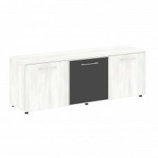 Yalta Тумба модульная LT.TS-3.4 black Снежная Патина/Стекло Black 1642*450*580