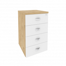 Onix Тумба приставная O.TP-4 Тиквуд Светлый/Белый Бриллиант 432*460*750