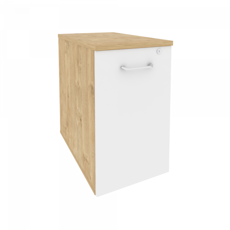 Onix Тумба низкая выдвижная приставная/опорная O.VTPO-1.7 Тиквуд Светлый/Белый Бриллиант 432*720*750