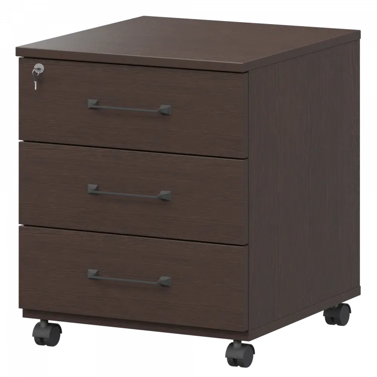 Тумба мобильная с центральным замком К-923 Дуб венге 434x470x600 Приоритет