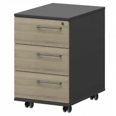 Тумба мобильная/подвесная левая KZT-61L Кронберг/Графит 416x568x648 Кортез