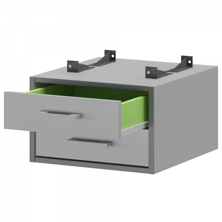 Тумба подвесная для столов на м/каркасе гл.600 мм АМТ2-02.60 Серый 432x470x296 Арго-М