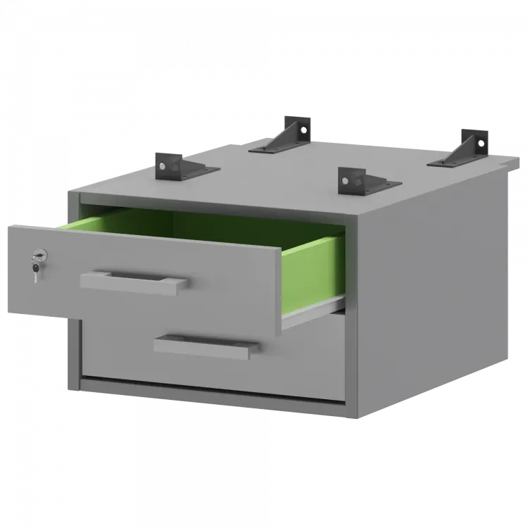Тумба подвесная для столов на м/каркасе гл.730 мм АМТ2-02М.73 Серый 432x546x296 Арго-М