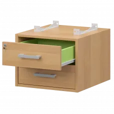 Тумба подвесная для столов на м/каркасе гл.600 мм АМТ2-02Ц.60 Ольха/Белый 432x470x360 Арго-М