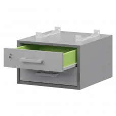 Тумба подвесная для столов на м/каркасе гл.600 мм АМТ2-02М.60 Серый/Белый 432x470x296 Арго-М