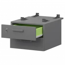 Тумба подвесная для столов на м/каркасе гл.730 мм СМТ2-2ПД.73 Графит 432x544x332 Смарт