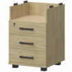 Корпус тумбы приставной НТ-320.Ч Баттл Рок 440x450x750 Аргентум