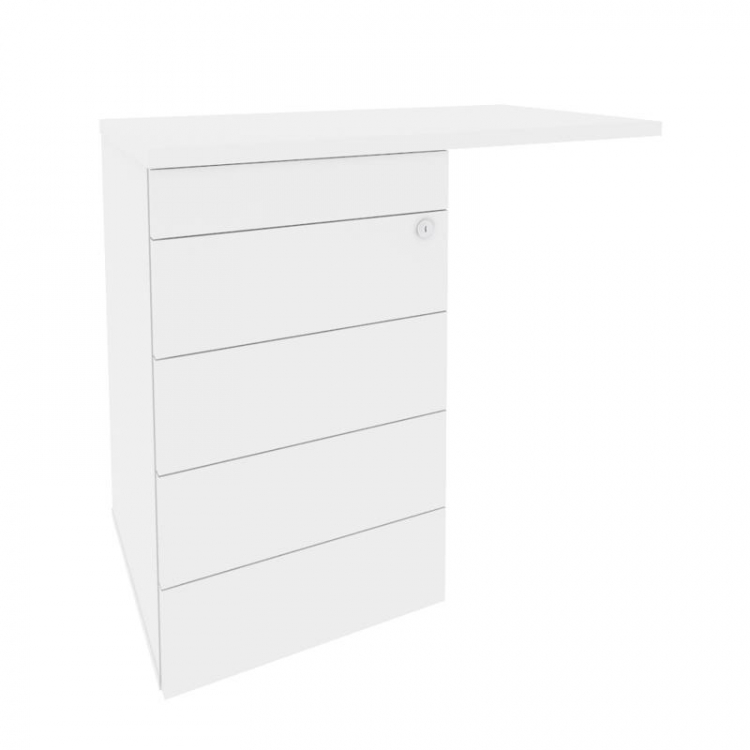 Onix Direct Тумба приставная (TIP-ON) (универсальная л/пр) O.TPU-4 TIP Белый Бриллиант 842*460*750