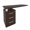 First Тумба приставная с топом левая KTP-2 (L) Венге Цаво 1300*500*765