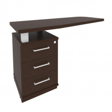 First Тумба приставная с топом левая KTP-2 (L) Венге Цаво 1300*500*765