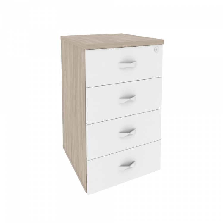 Onix Тумба приставная O.TP-4 Дуб Аттик/Белый Бриллиант 432*460*750