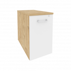 Onix Тумба низкая выдвижная приставная/опорная O.VTPO-1.8 Тиквуд Светлый/Белый Бриллиант 432*800*750
