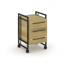 Rift Direct Тумба мобильная RF.TMR-001 Дуб Винченцо/Металл Черный/Черный Ручки 424*500*680