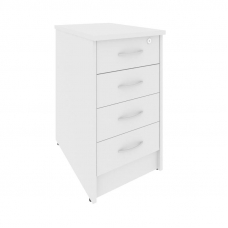 Riva Тумба приставная с фолдингом (4 ящика, с замком) А.ТП-4.1F-S Белый 412*600*750