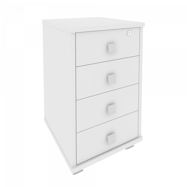 Style Тумба подкатная 4 ящ. с фолдингом Л.ТМ-4F Белый 420*450*714