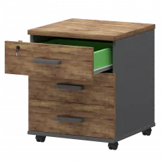 Тумба подкатная СМТ-3П Тип2 Графит/Таксония 450x434x620 Смарт