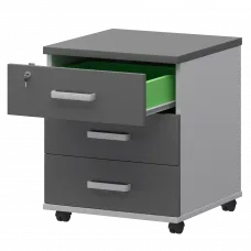 Тумба подкатная СМТ-3ПЦ Тип2 Белый/Графит 434x450x620 Смарт