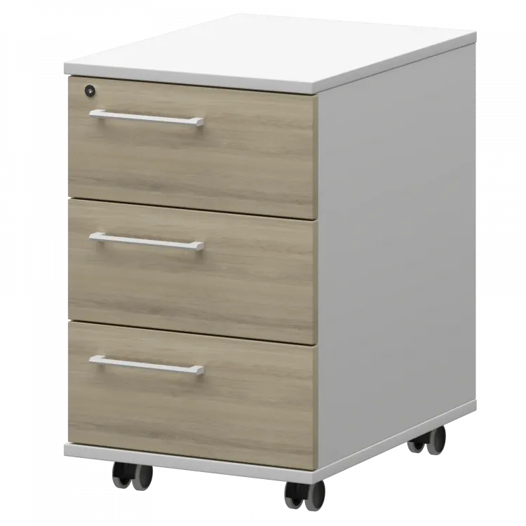 Тумба мобильная/подвесная правая KZT-61R Кронберг/Белый 416x568x648 Кортез