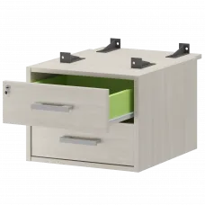 Тумба подвесная для столов на м/каркасе гл.730 мм АМТ2-02Ц.73 Ясень шимо 432x546x360 Арго-М