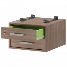 Тумба подвесная для столов на м/каркасе гл.600 мм АМТ2-02М.60 Темный шимо 432x470x296 Арго-М