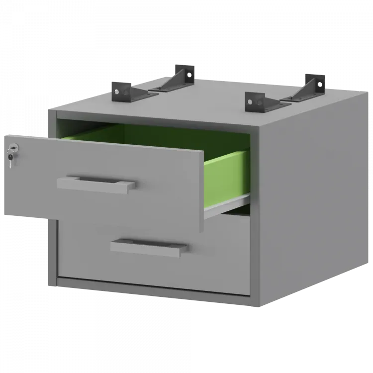 Тумба подвесная для столов на м/каркасе гл.600 мм АМТ2-02Ц.60 Серый 432x470x360 Арго-М