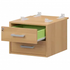 Тумба подвесная для столов на м/каркасе гл.730 мм АМТ2-02Ц.73 Ольха/Белый 432x546x360 Арго-М