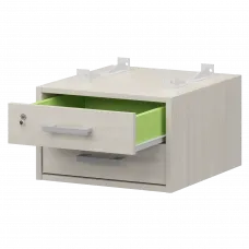 Тумба подвесная для столов на м/каркасе гл.600 мм АМТ2-02М.60 Ясень шимо/Белый 432x470x296 Арго-М