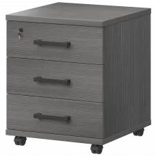 Тумба подкатная НТ-330.Ч Лиственница 446x445x583 Аргентум