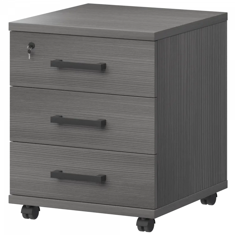 Тумба подкатная НТ-330.Ч Лиственница 446x445x583 Аргентум