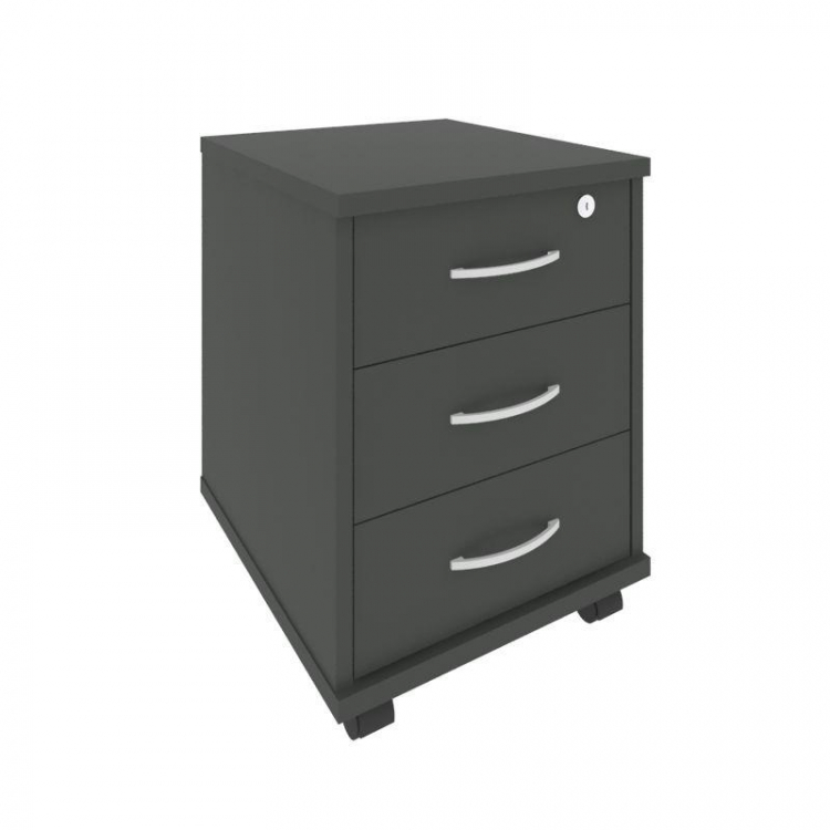 Riva Тумба подкатная 3 ящ. с фолдингом А.ТМ-3F Антрацит 420*450*556