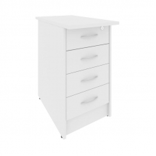 Riva Тумба приставная с фолдингом (4 ящика, с замком) А.ТП-4.2F-S Белый 412*720*750