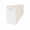 Onix Тумба двойная низкая выдвижная приставная/опорная O.VTPO-2.8 Денвер Светлый/Белый Бриллиант 432