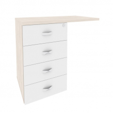 Onix Direct Тумба приставная (универсальная л/пр) O.TPU-4 Денвер Светлый/Белый Бриллиант 842*460*750