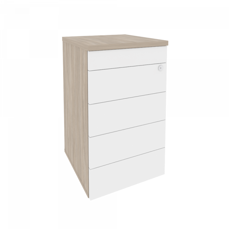 Onix Тумба приставная (TIP-ON) O.TP-4 TIP Дуб Аттик/Белый Бриллиант 432*460*750