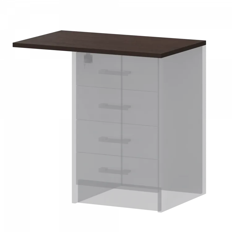 Крышка к приставным тумбам А-706.Ф Дуб венге 730x450x22 Арго