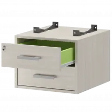 Тумба подвесная для столов на м/каркасе гл.600 мм АМТ2-02Ц.60 Ясень шимо 432x470x360 Арго-М