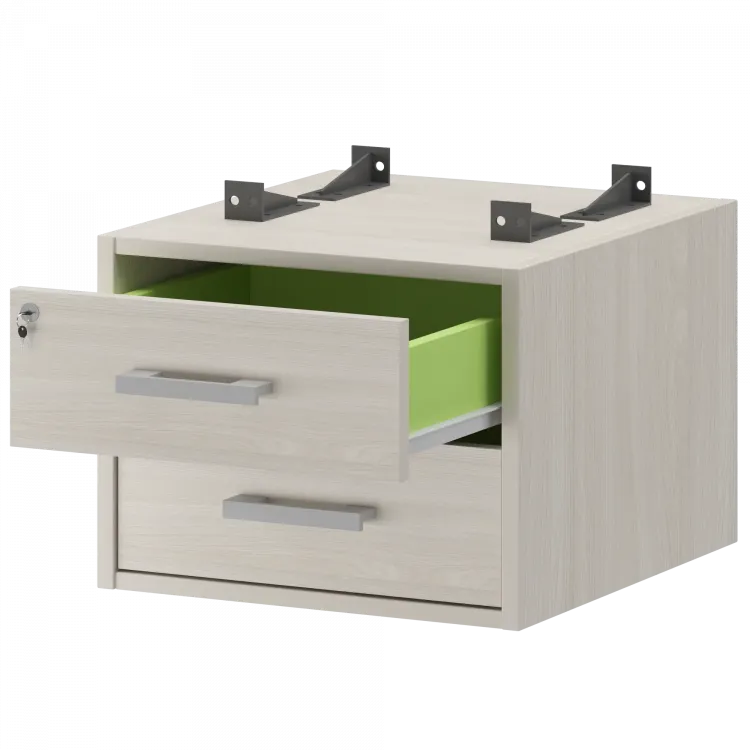 Тумба подвесная для столов на м/каркасе гл.600 мм АМТ2-02Ц.60 Ясень шимо 432x470x360 Арго-М