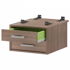 Тумба подвесная для столов на м/каркасе гл.730 мм АМТ2-02.73 Темный шимо 432x546x296 Арго-М