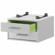 Тумба подвесная для столов на м/каркасе гл.600 мм АМТ2-02.60 Белый 432x470x296 Арго-М