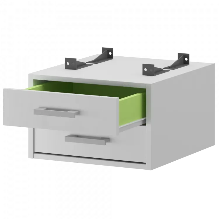 Тумба подвесная для столов на м/каркасе гл.600 мм АМТ2-02.60 Белый 432x470x296 Арго-М