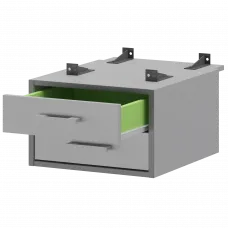 Тумба подвесная для столов на м/каркасе гл.730 мм АМТ2-02.73 Серый 432x546x296 Арго-М